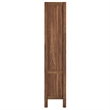 Capri 4-Shelf Wood Grain Bookcase in Walnut