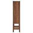 Capri Tall Wood Grain Standing Storage Cabinet in Walnut
