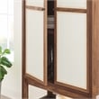 Capri Tall Wood Grain Standing Storage Cabinet in Walnut