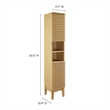 Render Tall Narrow Bathroom Storage Cabinet in Oak