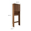 Render Over the Toilet Bathroom Storage Cabinet in Walnut