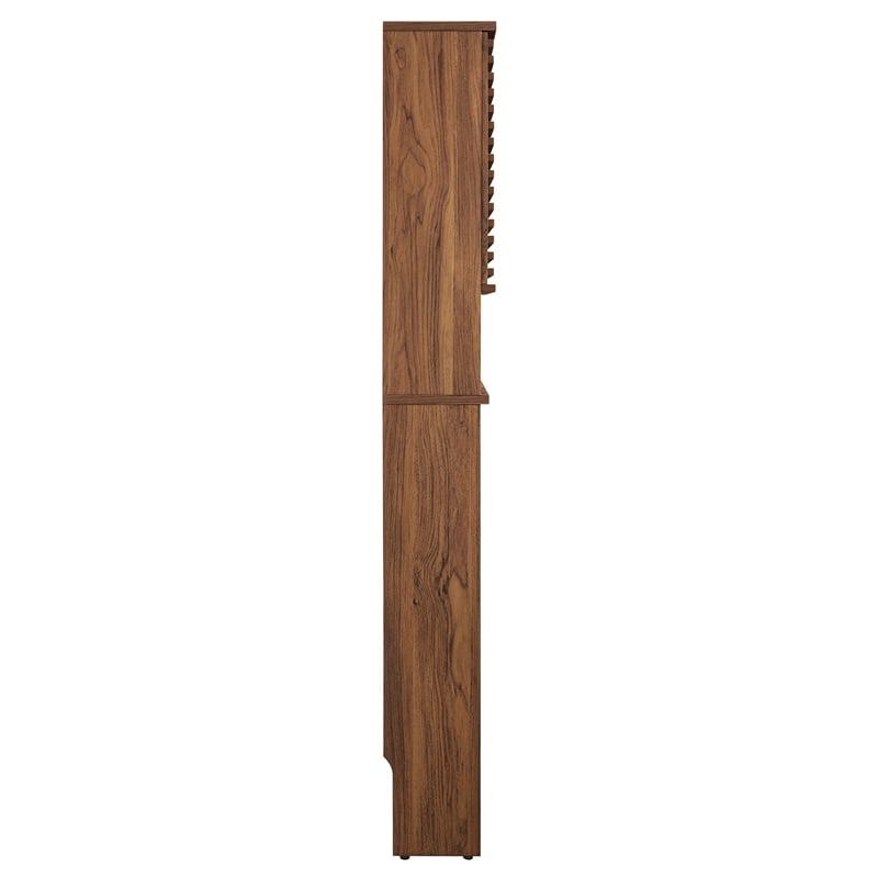 render over the toilet bathroom storage cabinet in walnut
