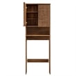 Render Over the Toilet Bathroom Storage Cabinet in Walnut