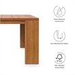 Tahoe Outdoor Patio Acacia Wood Side Table in Natural