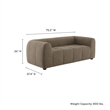 Liana Upholstered Fabric Loveseat in Mocha