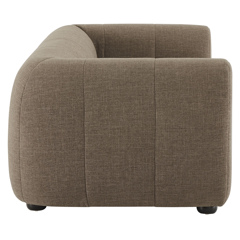 Liana Upholstered Fabric Loveseat in Mocha