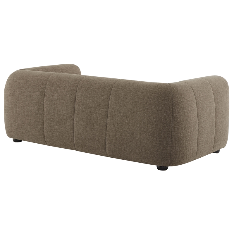 Liana Upholstered Fabric Loveseat in Mocha