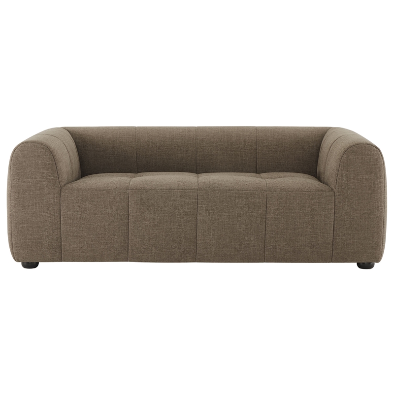 Liana Upholstered Fabric Loveseat in Mocha