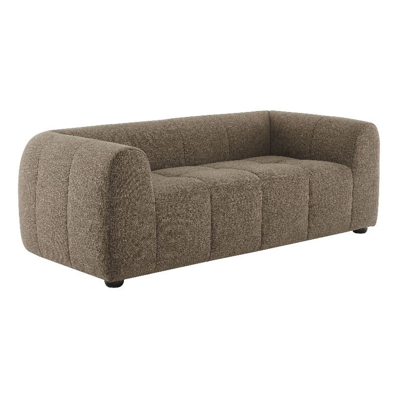 Liana Upholstered Fabric Loveseat in Mocha