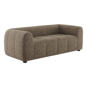 Liana Upholstered Fabric Loveseat in Mocha