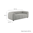 Liana Upholstered Fabric Loveseat in Pewter