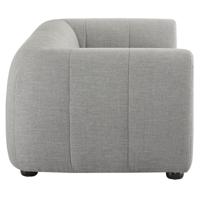 Liana Upholstered Fabric Loveseat in Pewter