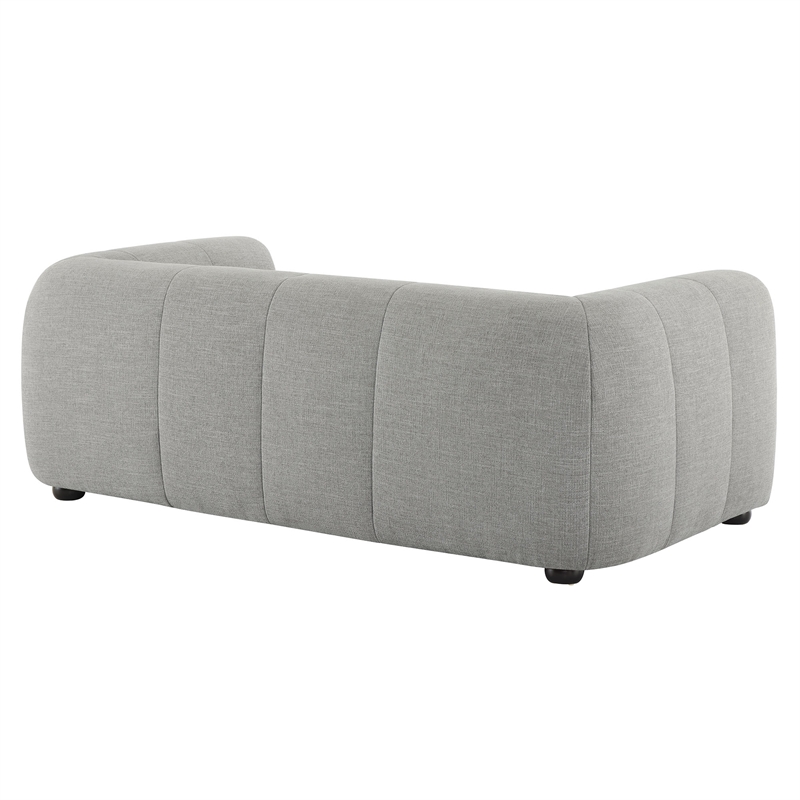Liana Upholstered Fabric Loveseat in Pewter