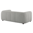 Liana Upholstered Fabric Loveseat in Pewter