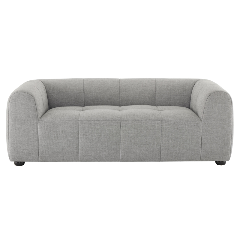 Liana Upholstered Fabric Loveseat in Pewter