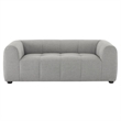 Liana Upholstered Fabric Loveseat in Pewter