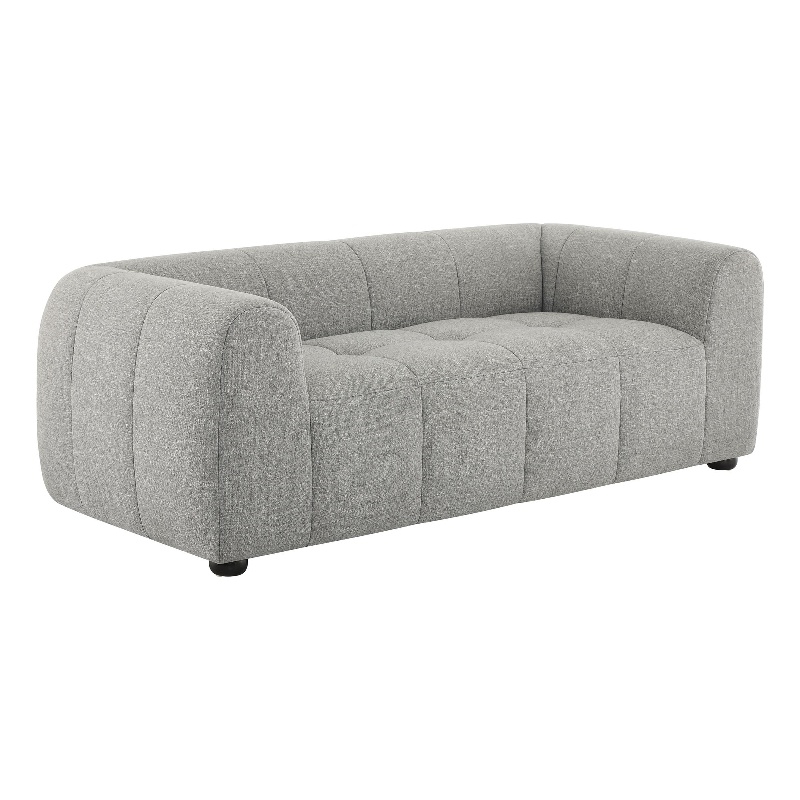 Liana Upholstered Fabric Loveseat in Pewter