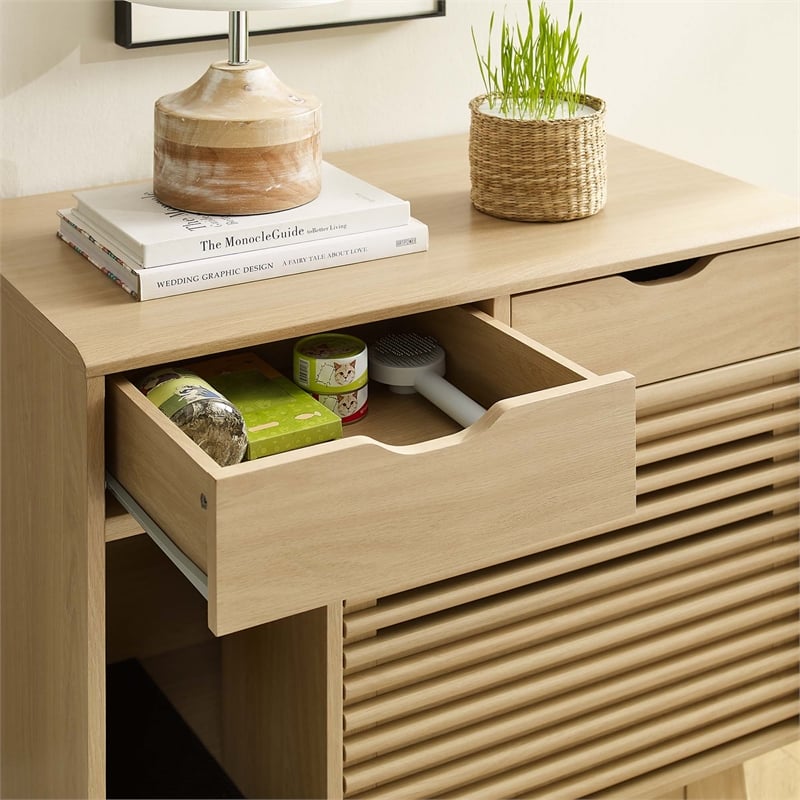 Render Cat Cabinet in Oak