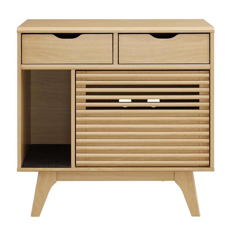 Render Cat Cabinet in Oak