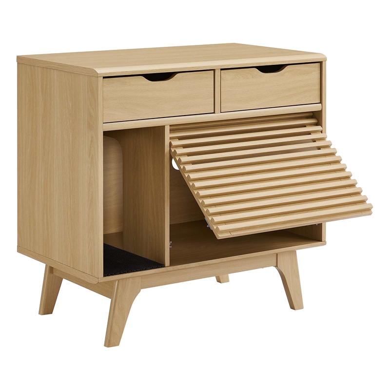 Render Cat Cabinet in Oak