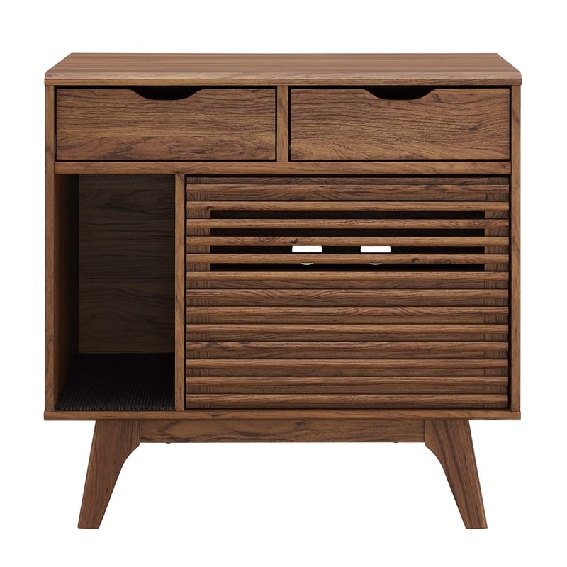 Render Cat Cabinet in Walnut