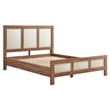 Capri Wood Grain Queen Platform Bed in Walnut