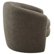 Affinity Upholstered Boucle Fabric Curved Back Armchair in Pebble