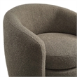 Affinity Upholstered Boucle Fabric Curved Back Armchair in Pebble