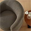 Affinity Upholstered Boucle Fabric Curved Back Armchair in Pebble