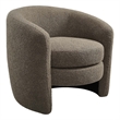Affinity Upholstered Boucle Fabric Curved Back Armchair in Pebble