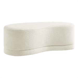 Nimbus 48&quot Upholstered Ottoman Bench in Cream