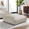 Solace Modular Corduroy Upholstered Ottoman in Almond