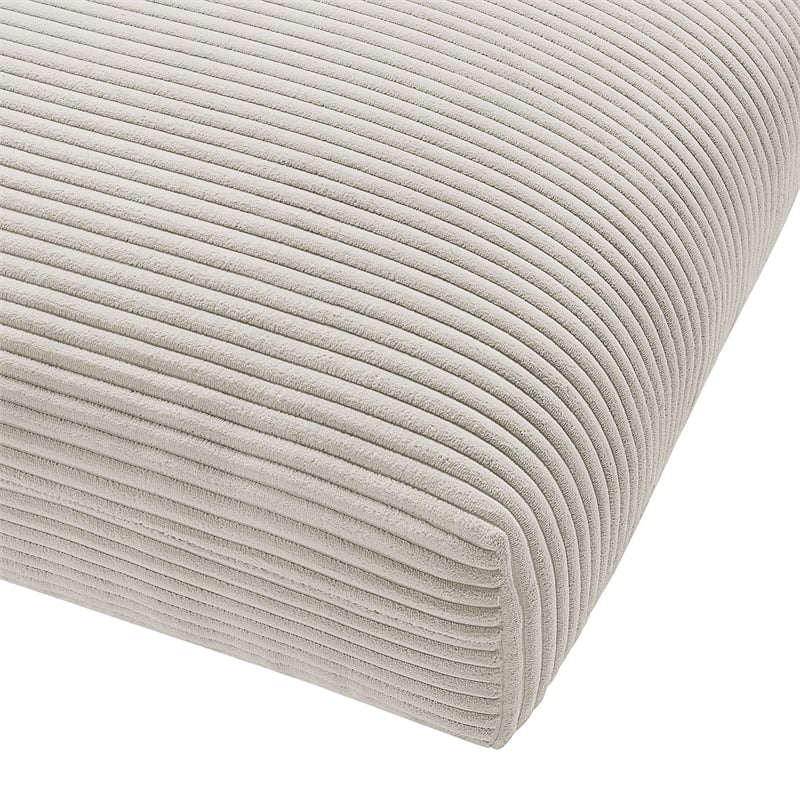 Solace Modular Corduroy Upholstered Ottoman in Almond