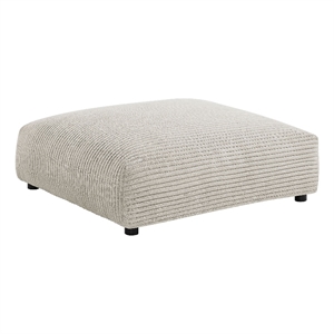 Solace Modular Corduroy Upholstered Ottoman in Almond