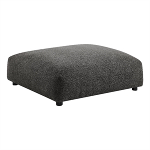 Solace Modular Upholstered Fabric Ottoman in Charcoal