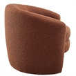 Affinity Upholstered Boucle Fabric Curved Back Armchair in Rust