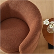 Affinity Upholstered Boucle Fabric Curved Back Armchair in Rust