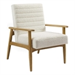 Jensen Boucle Fabric Accent Chair in Ivory