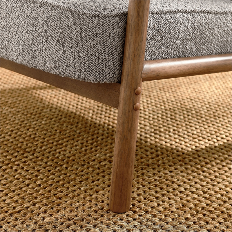 Charlie Boucle Upholstered Armchair in Taupe