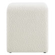 Simba Boucle Fabric Waterfall Stool in Ivory