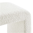 Simba Boucle Fabric Waterfall Stool in Ivory