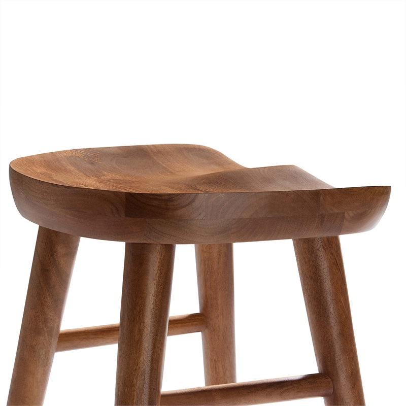 Saville Backless Wood Counter StoolsSet of 2 in Walnut