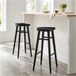 Saville Backless Wood Bar StoolsSet of 2 in Black