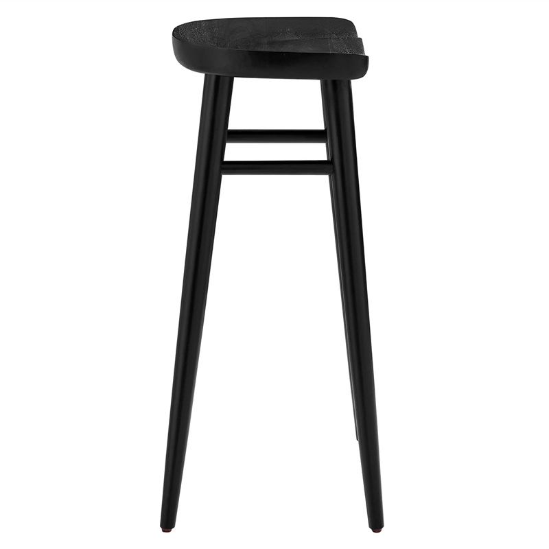 Saville Backless Wood Bar StoolsSet of 2 in Black