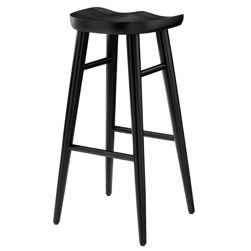Saville Backless Wood Bar StoolsSet of 2 in Black