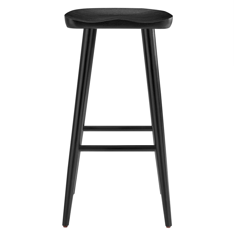 Saville Backless Wood Bar StoolsSet of 2 in Black