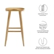 Saville Backless Wood Bar StoolsSet of 2 in Oak