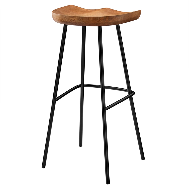 Concord Backless Wood Bar StoolsSet of 2 in Walnut