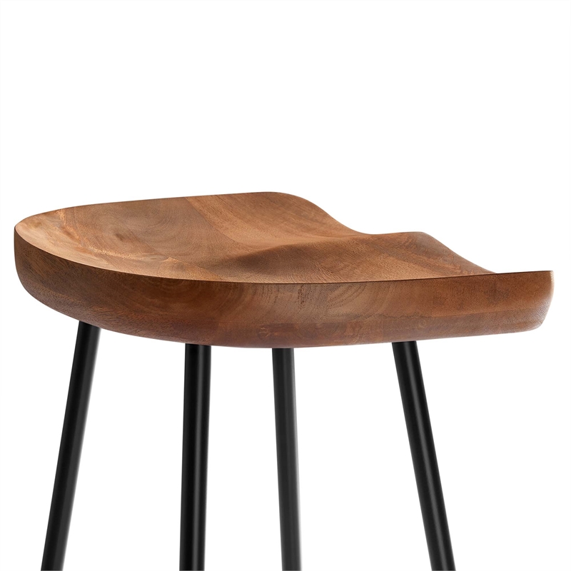 Concord Backless Wood Bar StoolsSet of 2 in Walnut