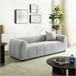 Liana Upholstered Fabric Sofa in Pewter